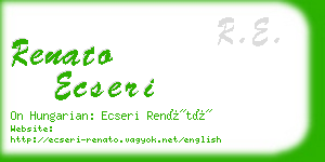 renato ecseri business card